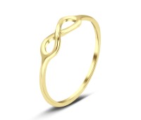 Gold Plated Pretty Infinite Design Silver Ring NSR-441-GP